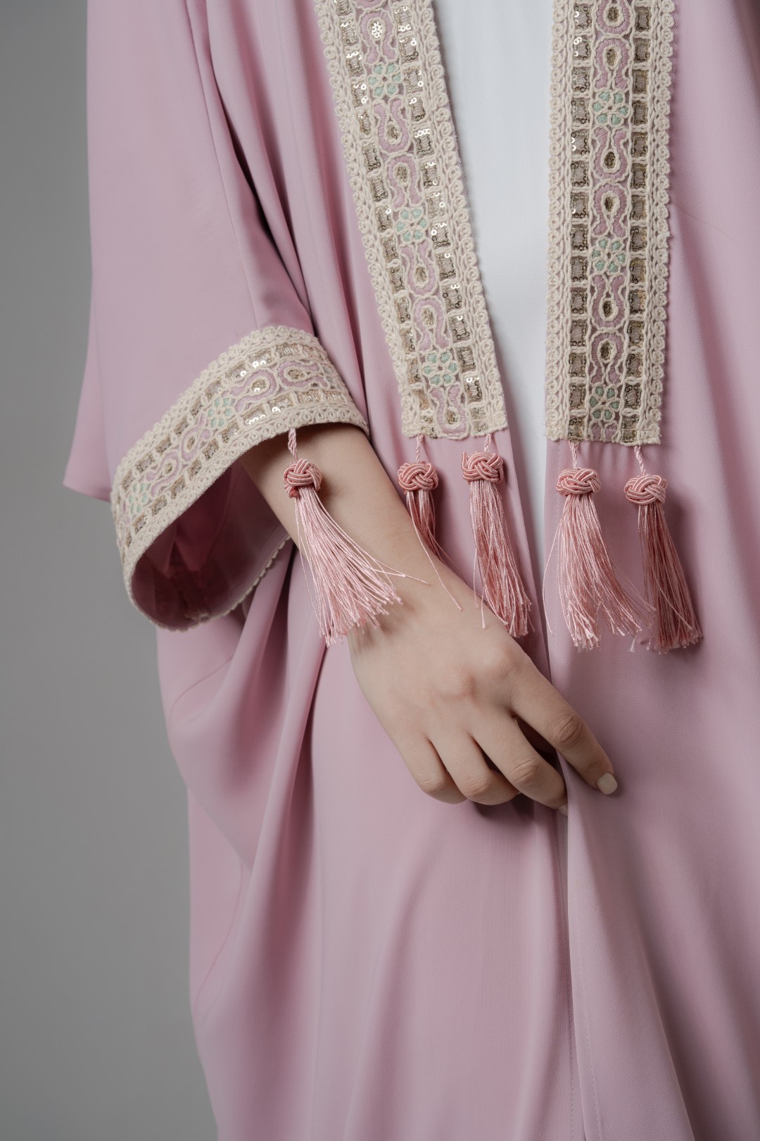 Blush Kimono with tassel