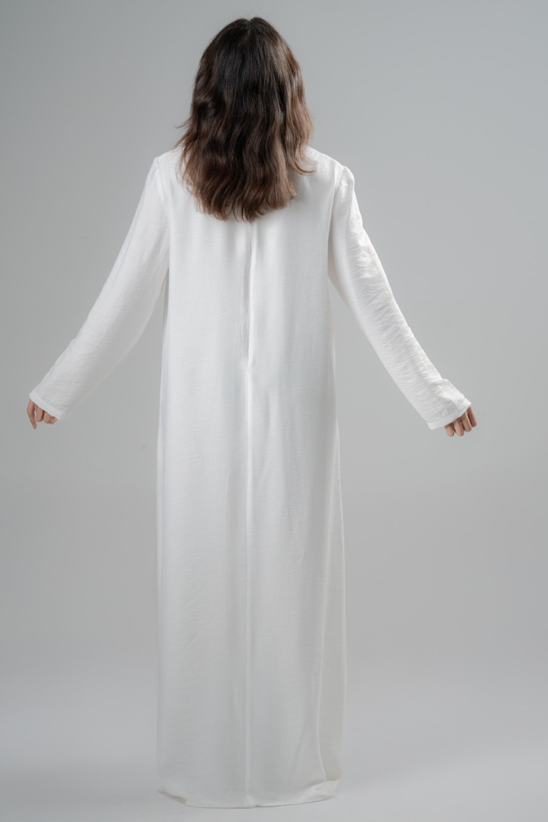 Long slip dress with long sleeves