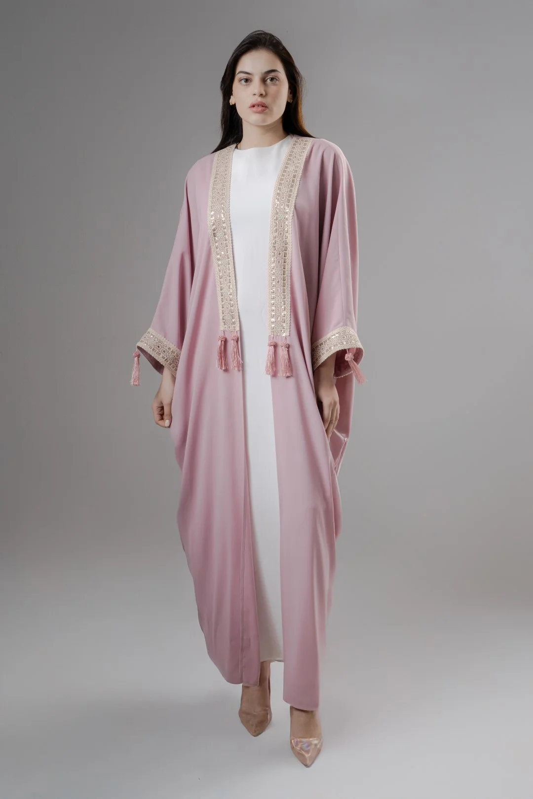 Blush Kimono with tassel
