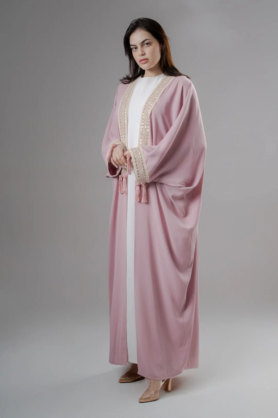 Blush Kimono with tassel