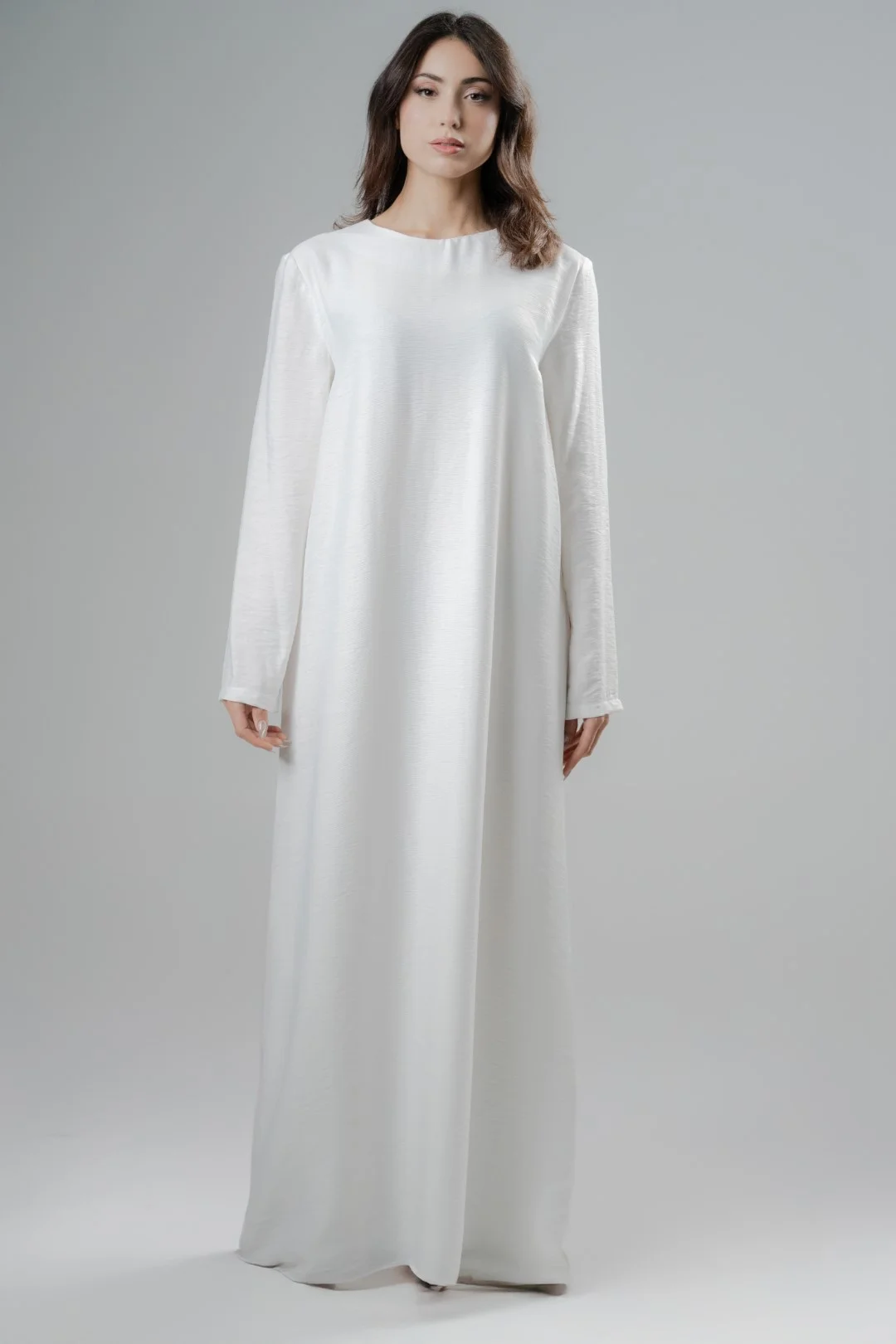 Long slip dress with long sleeves