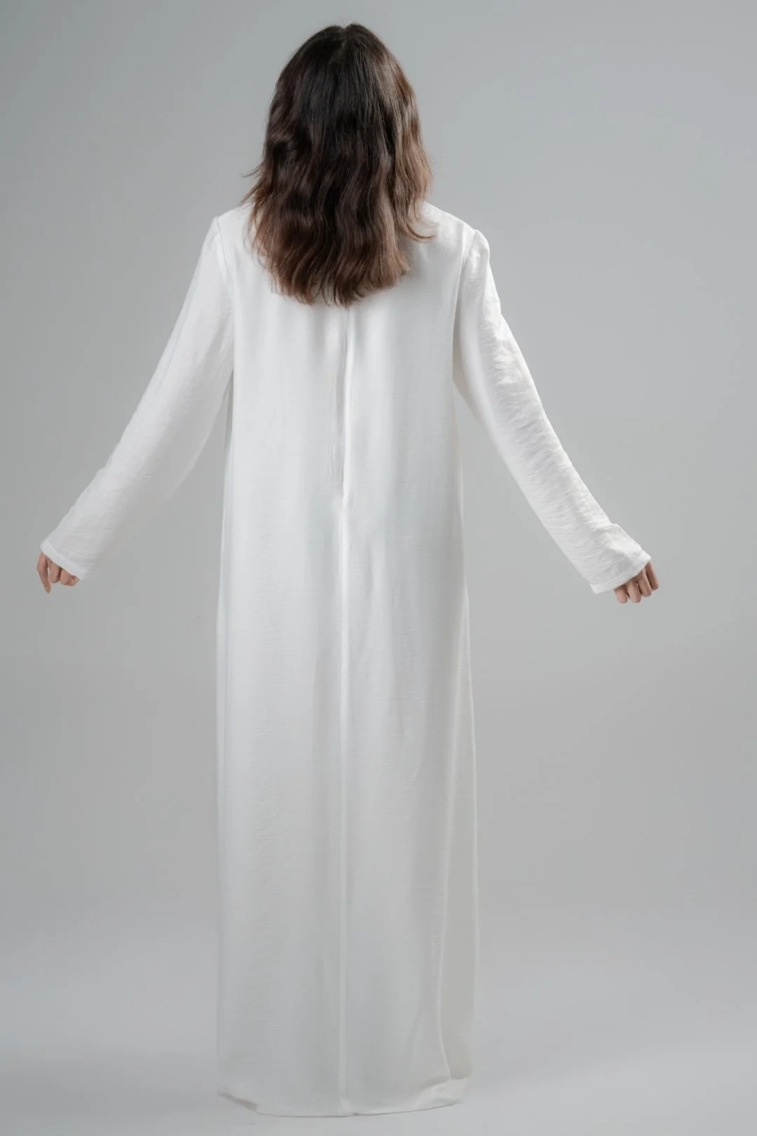 Long slip dress with long sleeves