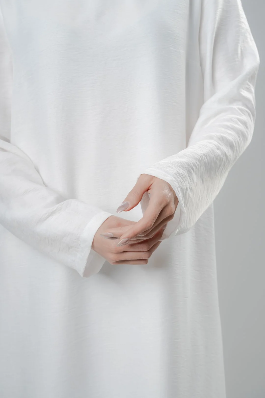 Long slip dress with long sleeves