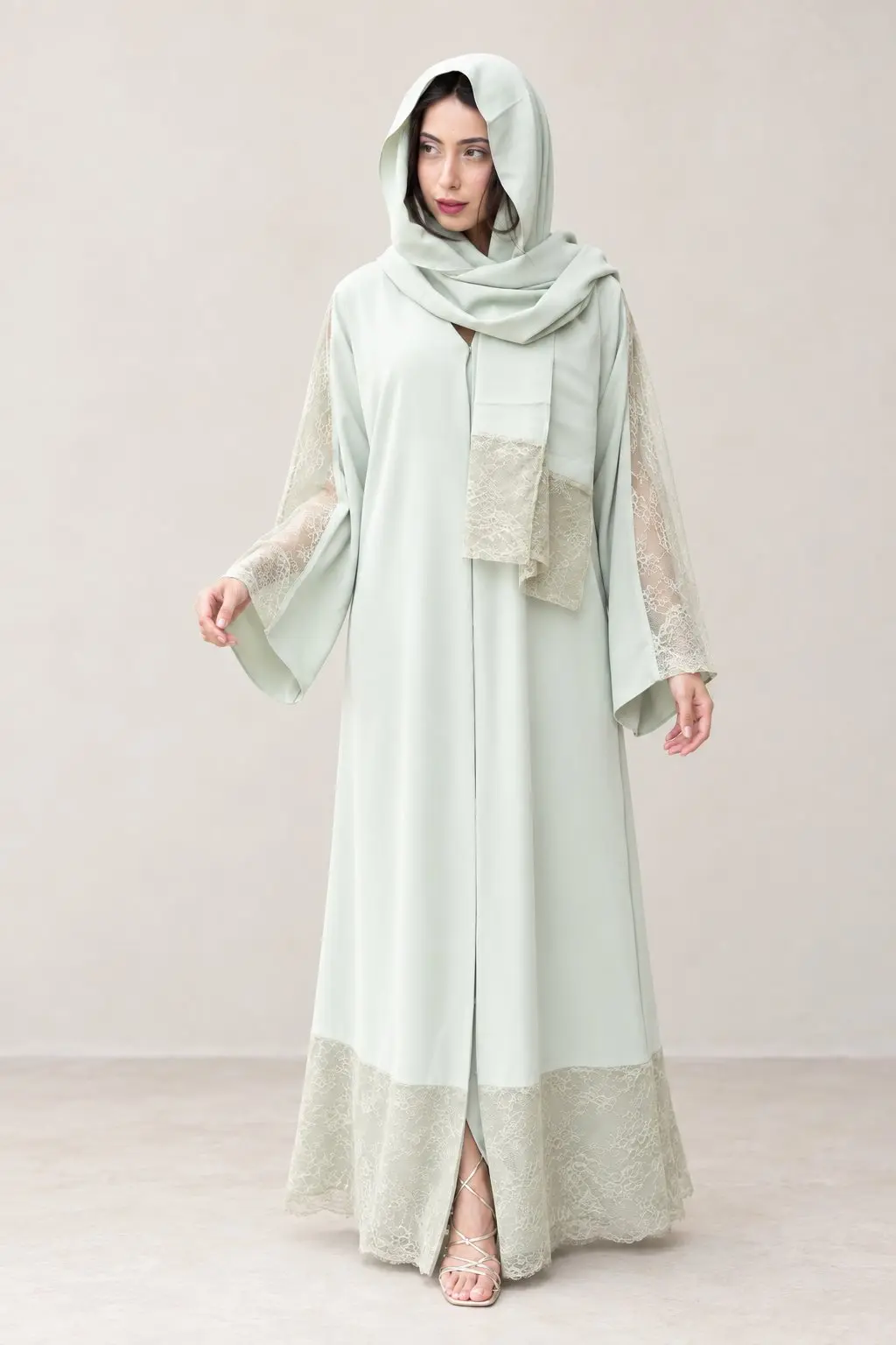 Rayhan Abaya – Pastel Green