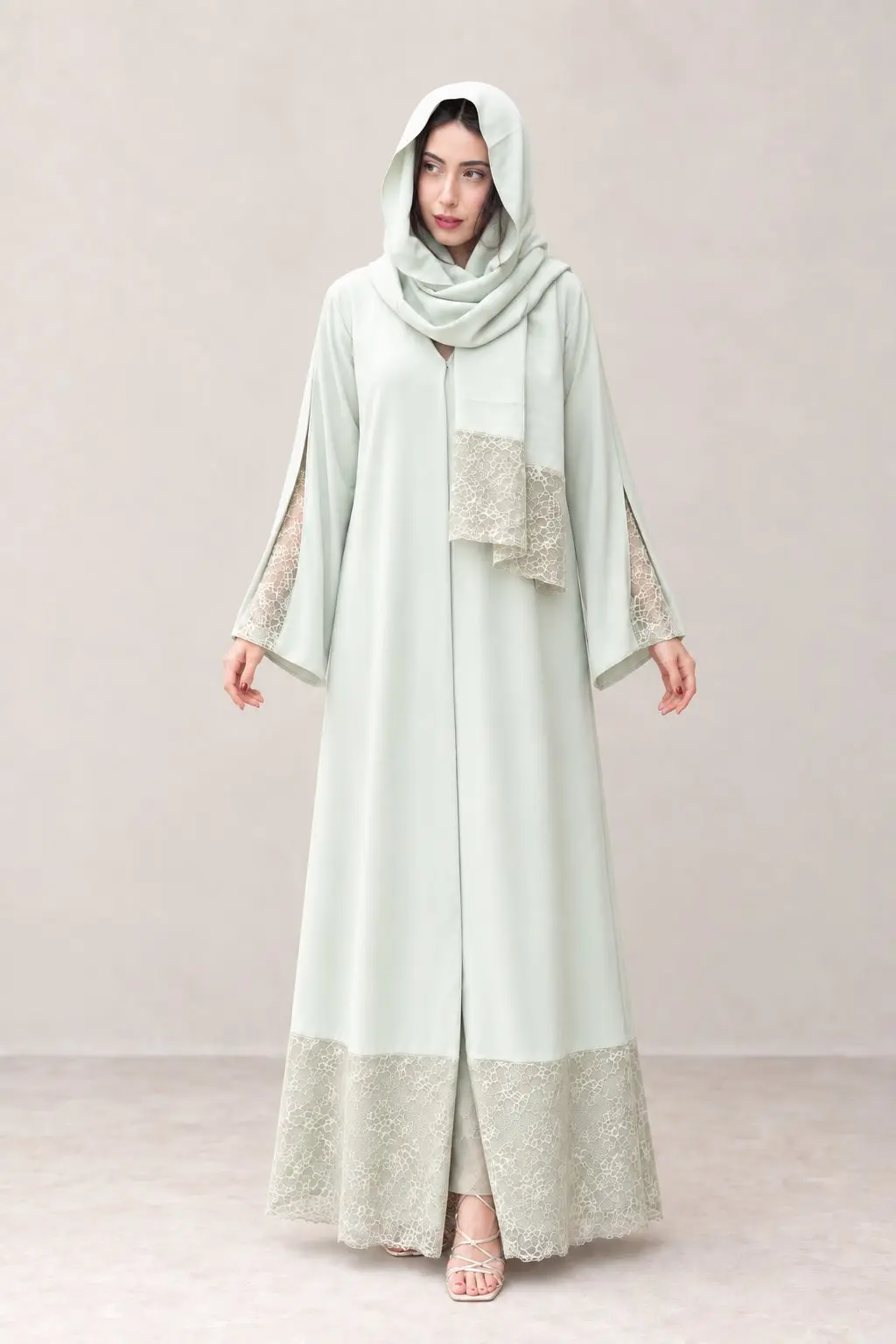 Rayhan Abaya – Pastel Green
