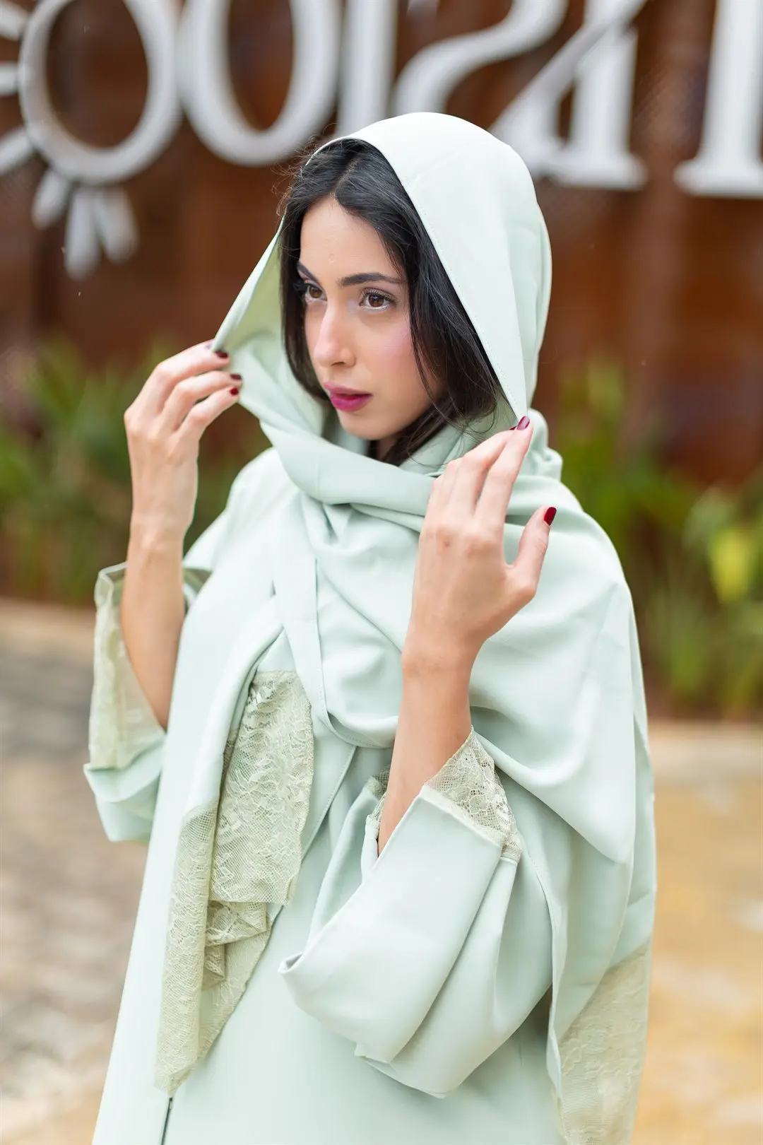 Rayhan Abaya – Pastel Green